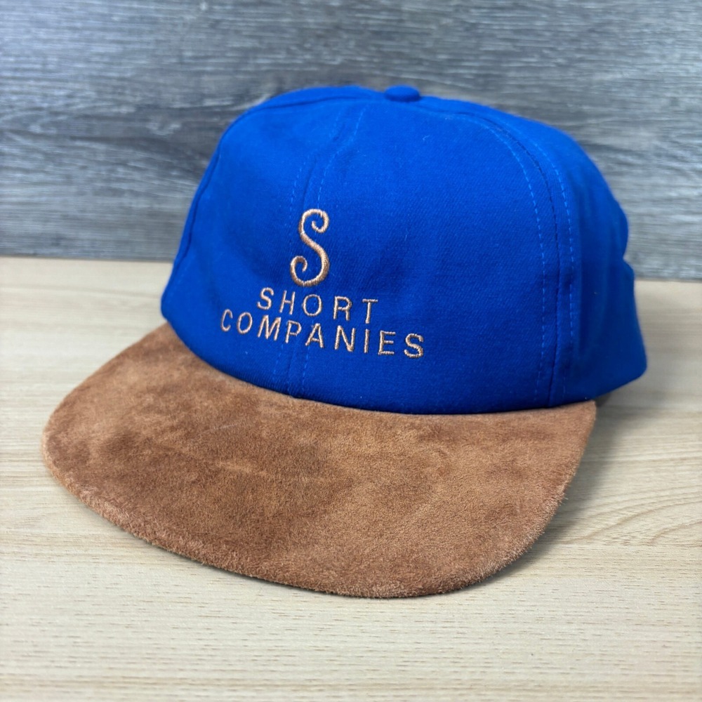 Vintage Short Companies Hat Cap Snapback Blue USA Made One Size Adjustable - Picture 4 of 11